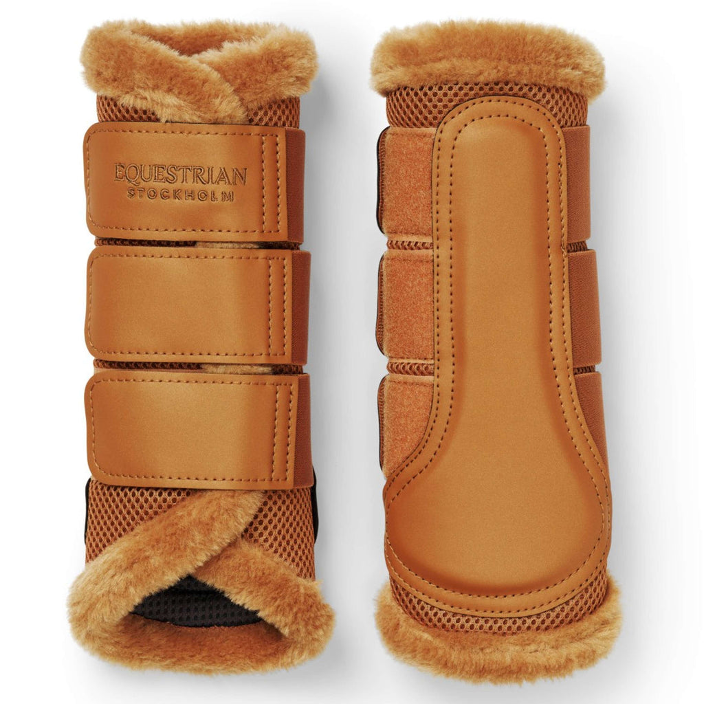 Equestrian Stockholm Beenbeschermers Fur Mesh Chestnut