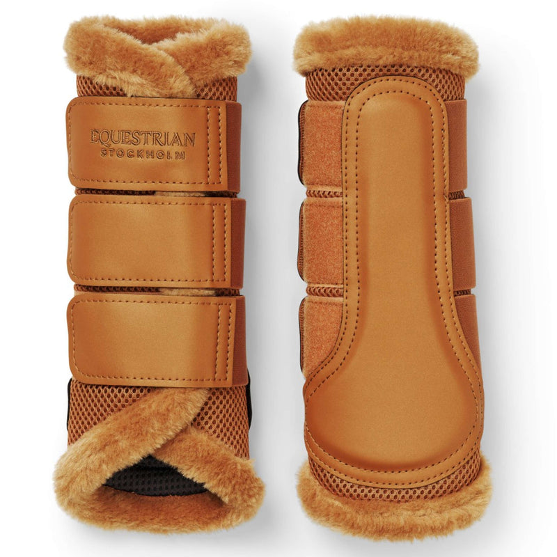 Equestrian Stockholm Beenbeschermers Fur Mesh Chestnut