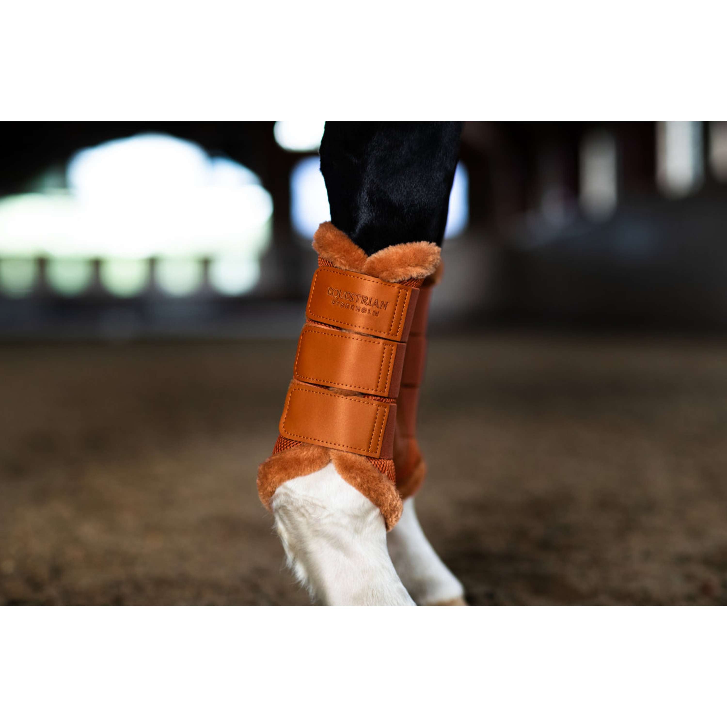 Equestrian Stockholm Beenbeschermers Fur Mesh Chestnut