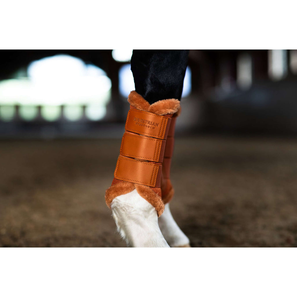 Equestrian Stockholm Beenbeschermers Fur Mesh Chestnut