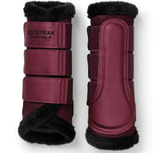 Equestrian Stockholm Beenbeschermers Fur Mesh Merlot
