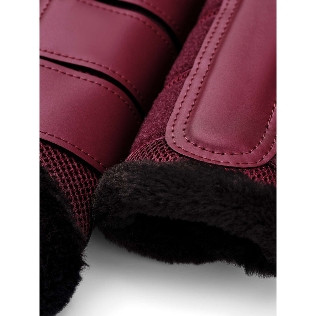 Equestrian Stockholm Beenbeschermers Fur Mesh Merlot