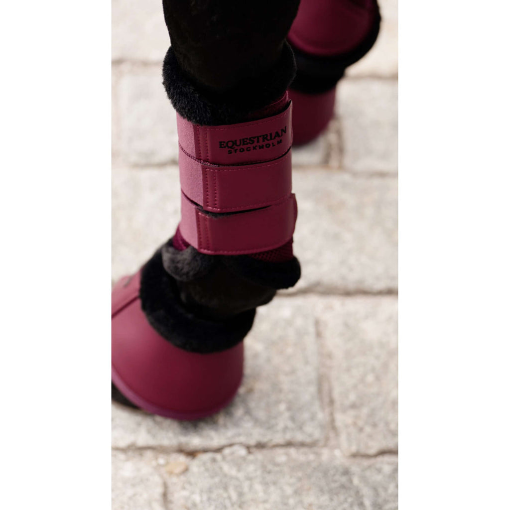 Equestrian Stockholm Beenbeschermers Fur Mesh Merlot