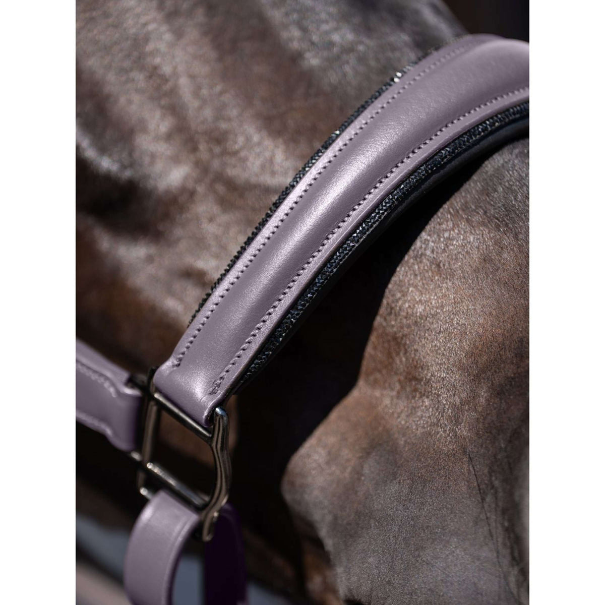 Equestrian Stockholm Halster Glimmer Leather Anatomic Dark Violet
