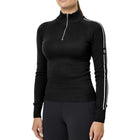 Equestrian Stockholm Knitted Zip Top Zwart