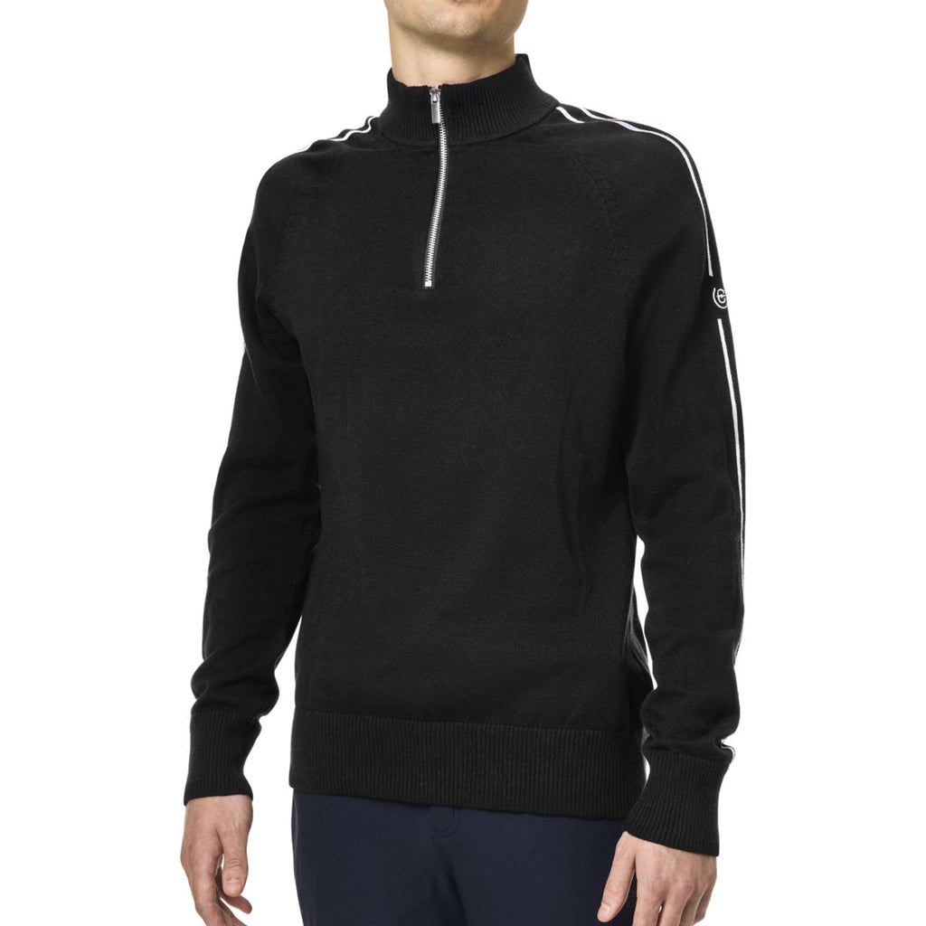 Equestrian Stockholm Knitted Zip Top Heren Zwart
