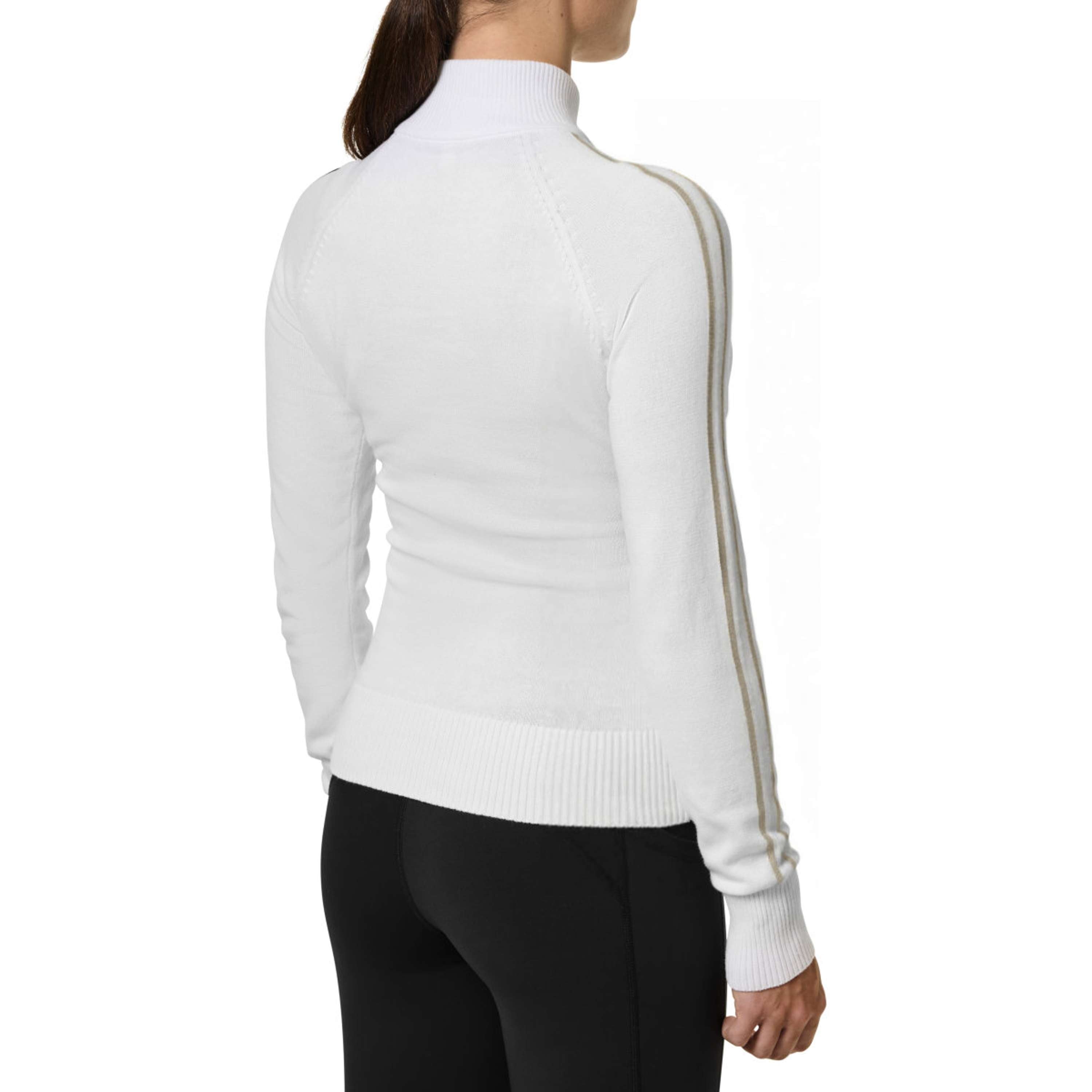 Equestrian Stockholm Knitted Zip Top Wit