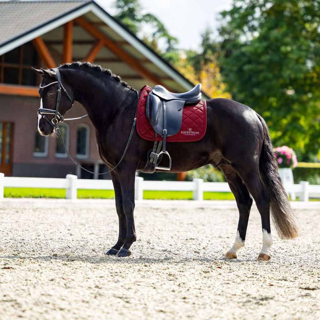 Equestrian Stockholm Zadeldekje Line Dressuur Bordeaux