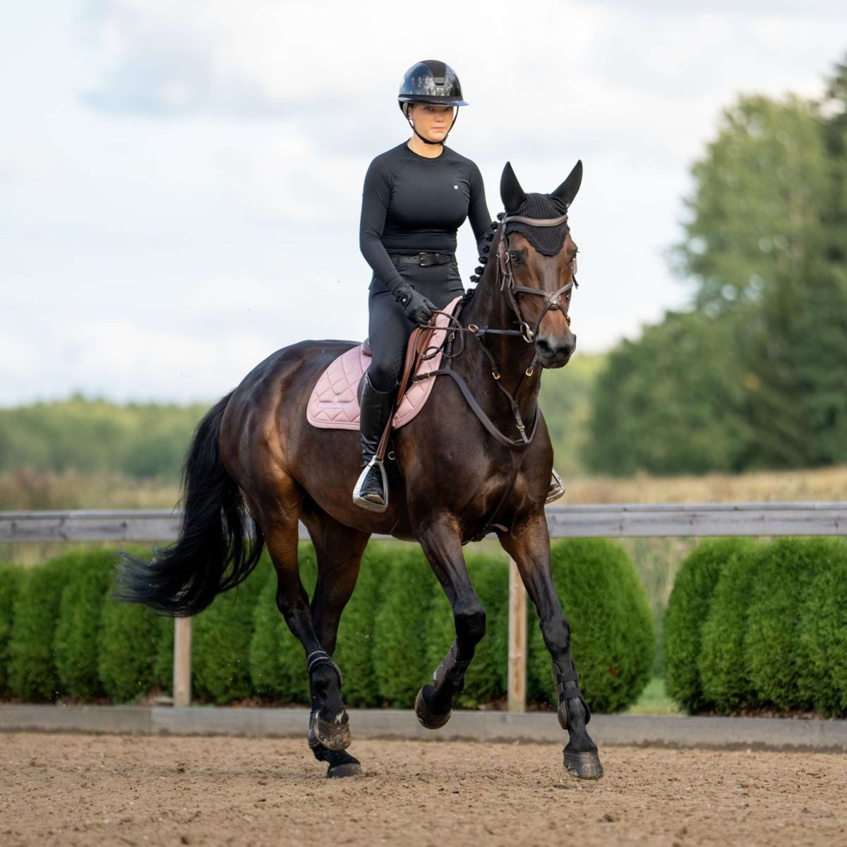Equestrian Stockholm Zadeldekje Line Springen Roze