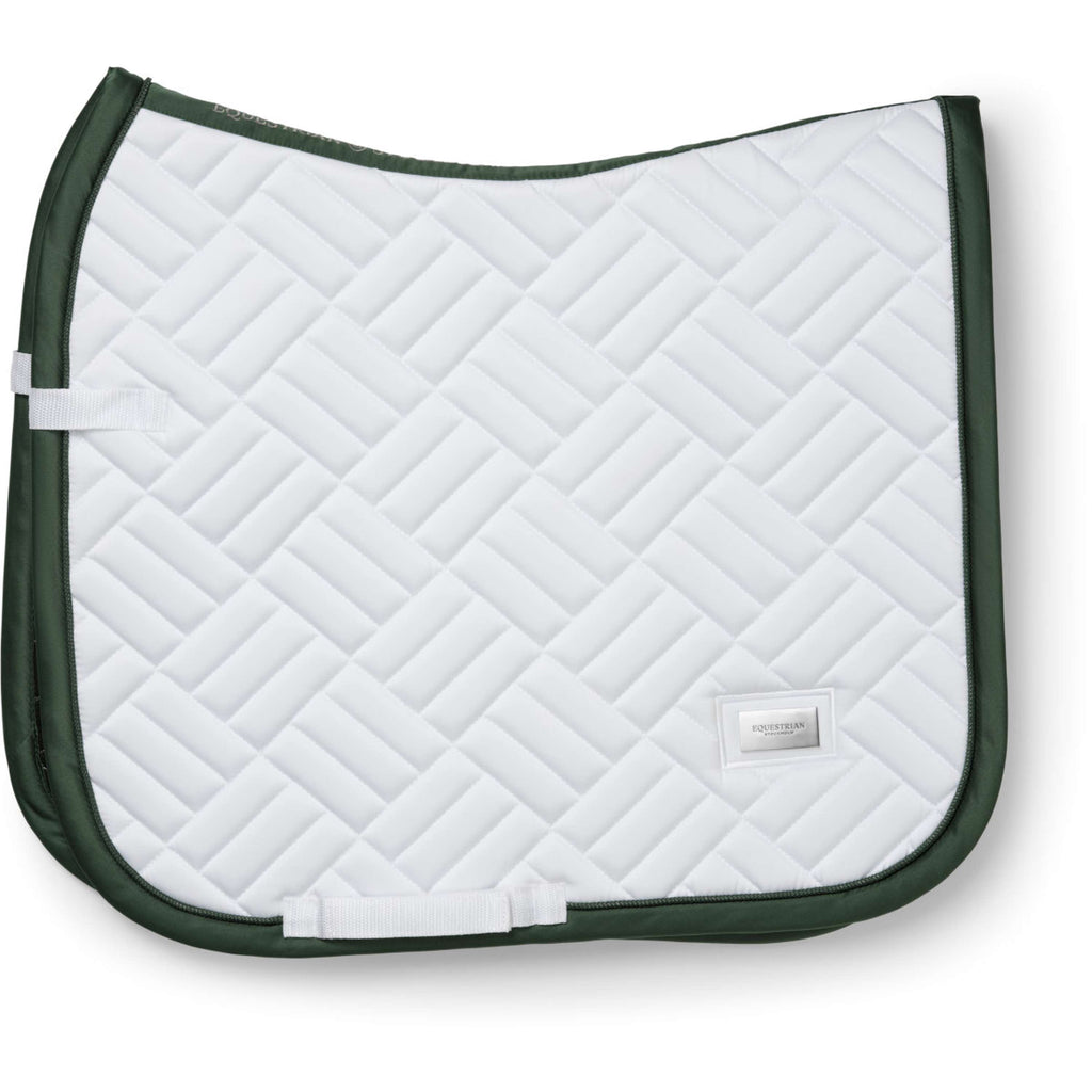 Equestrian Stockholm Zadeldekje Modern Dressuur Wit/Sycamore Green