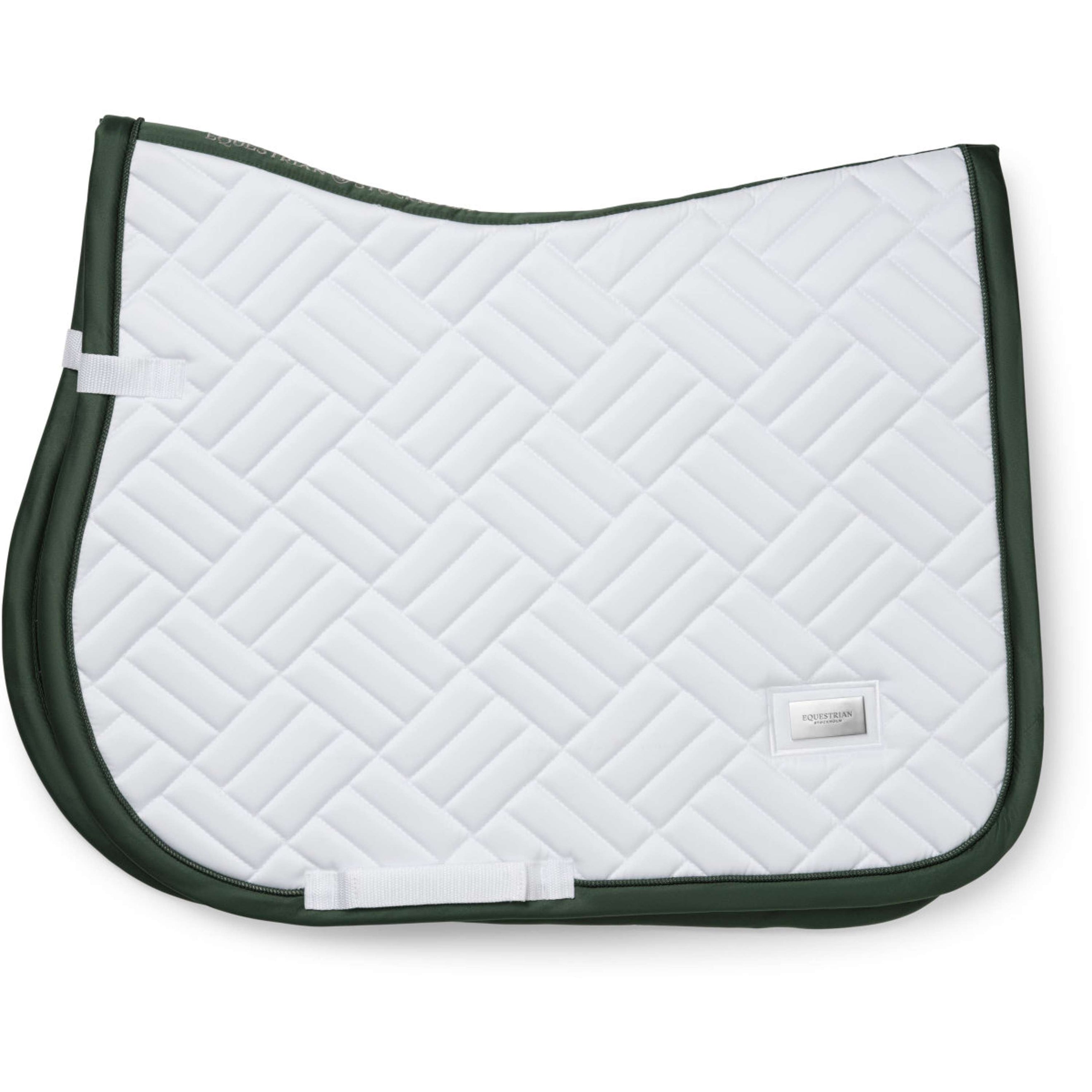 Equestrian Stockholm Zadeldekje Modern Springen Wit/Sycamore Green