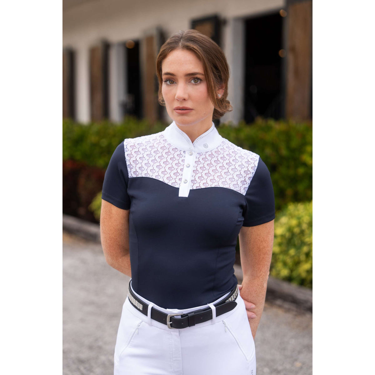 Equestrian Stockholm Wedstrijdshirt Crystal Champion Navy