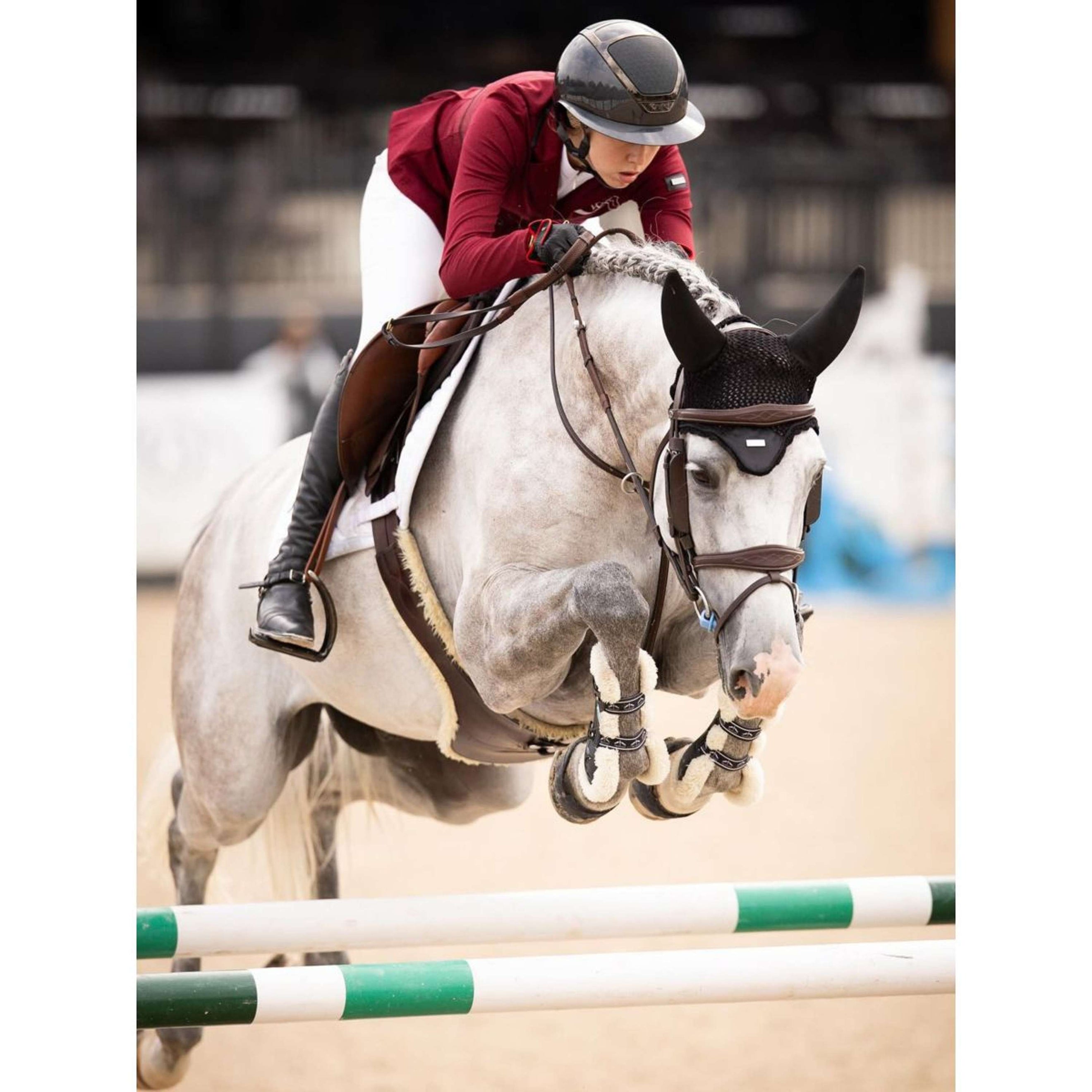 Equestrian Stockholm Oornetje Padded Zwart/Zilver Equestrian Stockholm Oornetje Padded Zwart/Zilver