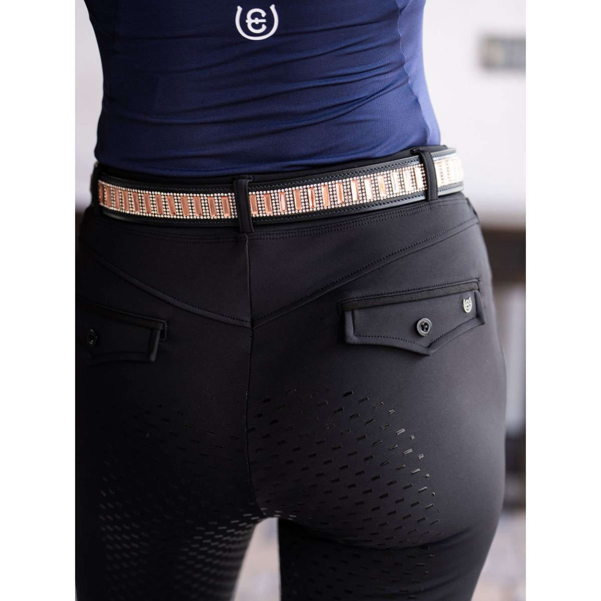 Equestrian Stockholm Rijlegging Premium Full Grip Zwart