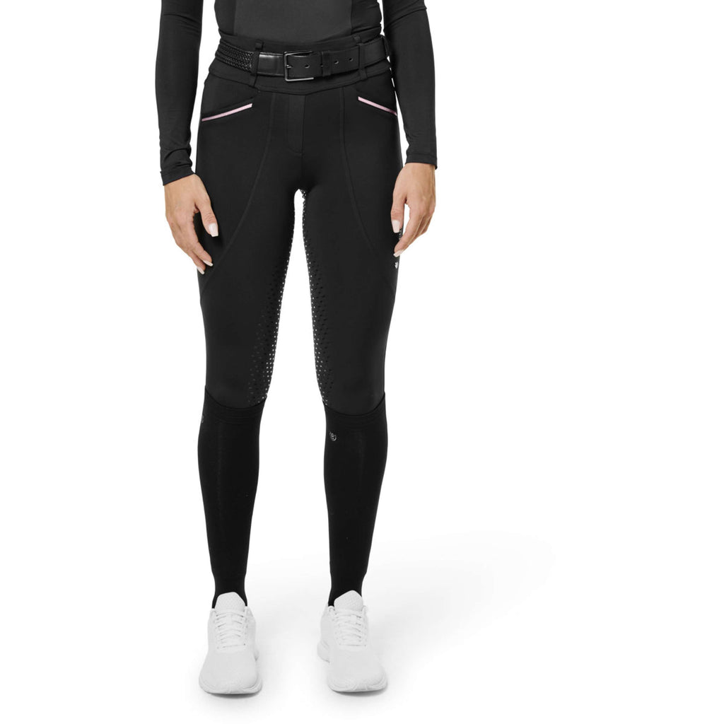 Equestrian Stockholm Rijlegging Premium Full Grip Black & Pink Glimmer