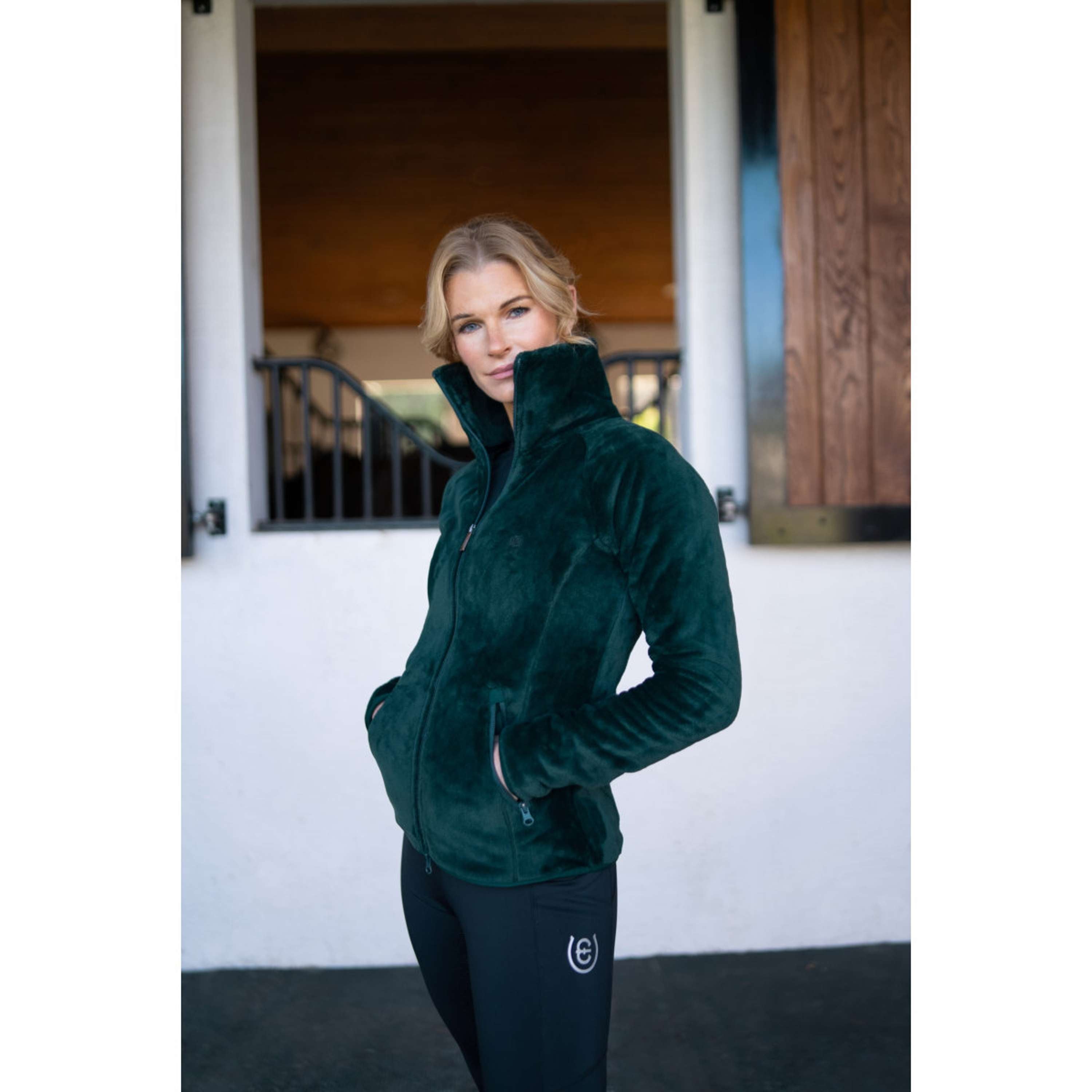 Equestrian Stockholm Fleecejack Velvet Sycamore Green