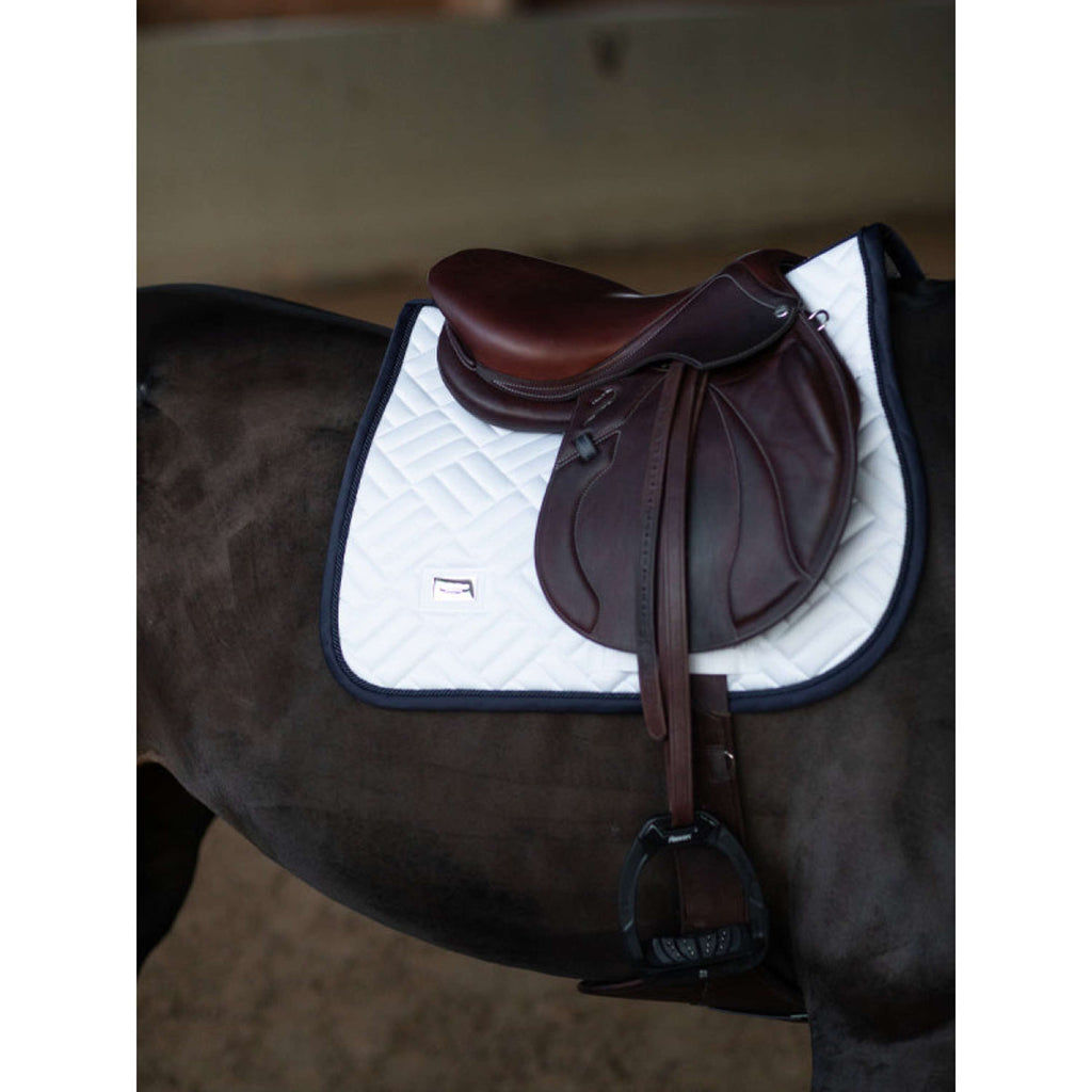 Equestrian Stockholm Zadeldekje Modern Springen Wit/Navy