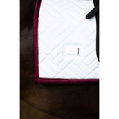 Equestrian Stockholm Zadeldekje Modern Dressuur Wit/Merlot
