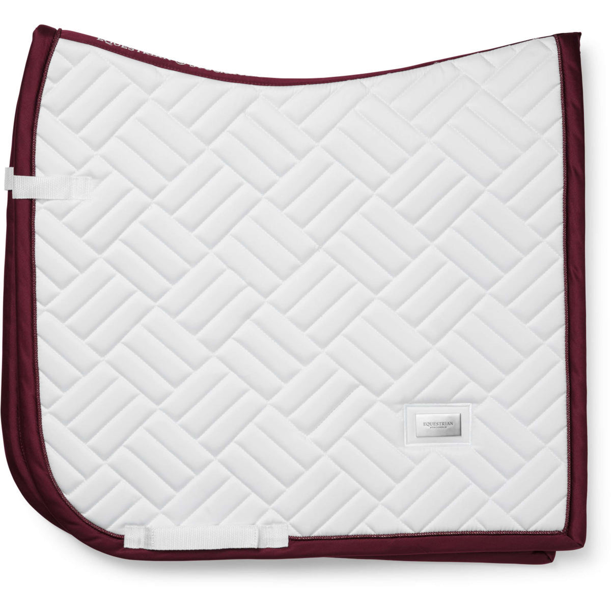 Equestrian Stockholm Zadeldekje Modern Dressuur Wit/Merlot