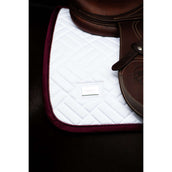 Equestrian Stockholm Zadeldekje Modern Springen Wit/Merlot