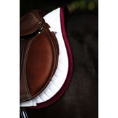 Equestrian Stockholm Zadeldekje Modern Springen Wit/Merlot