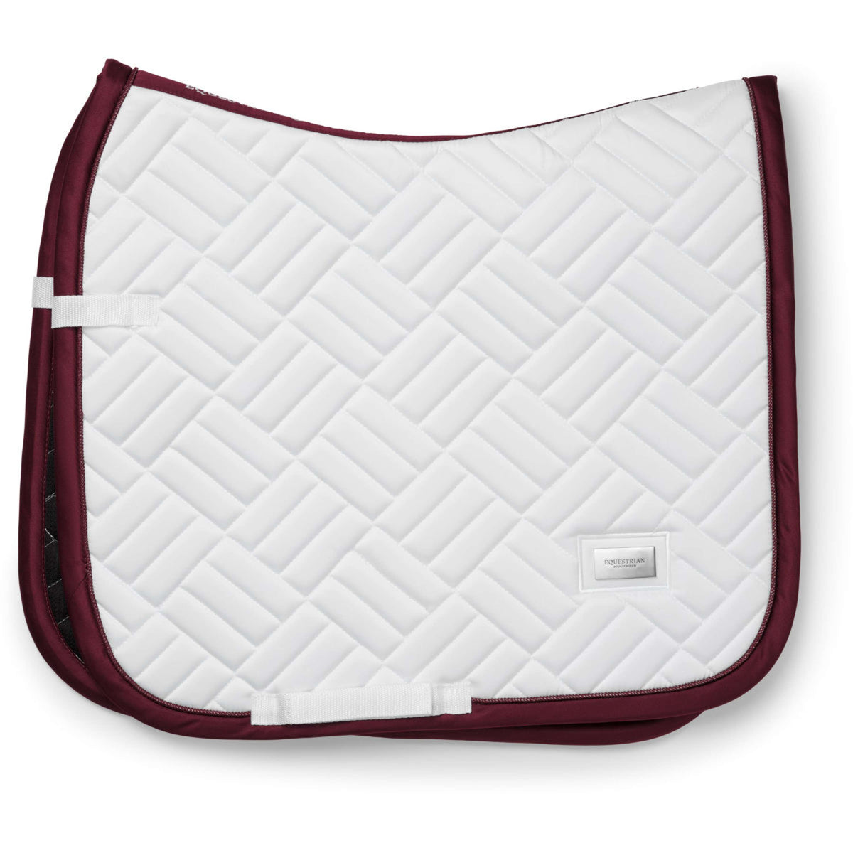 Equestrian Stockholm Zadeldekje Modern Dressuur Wit/Merlot