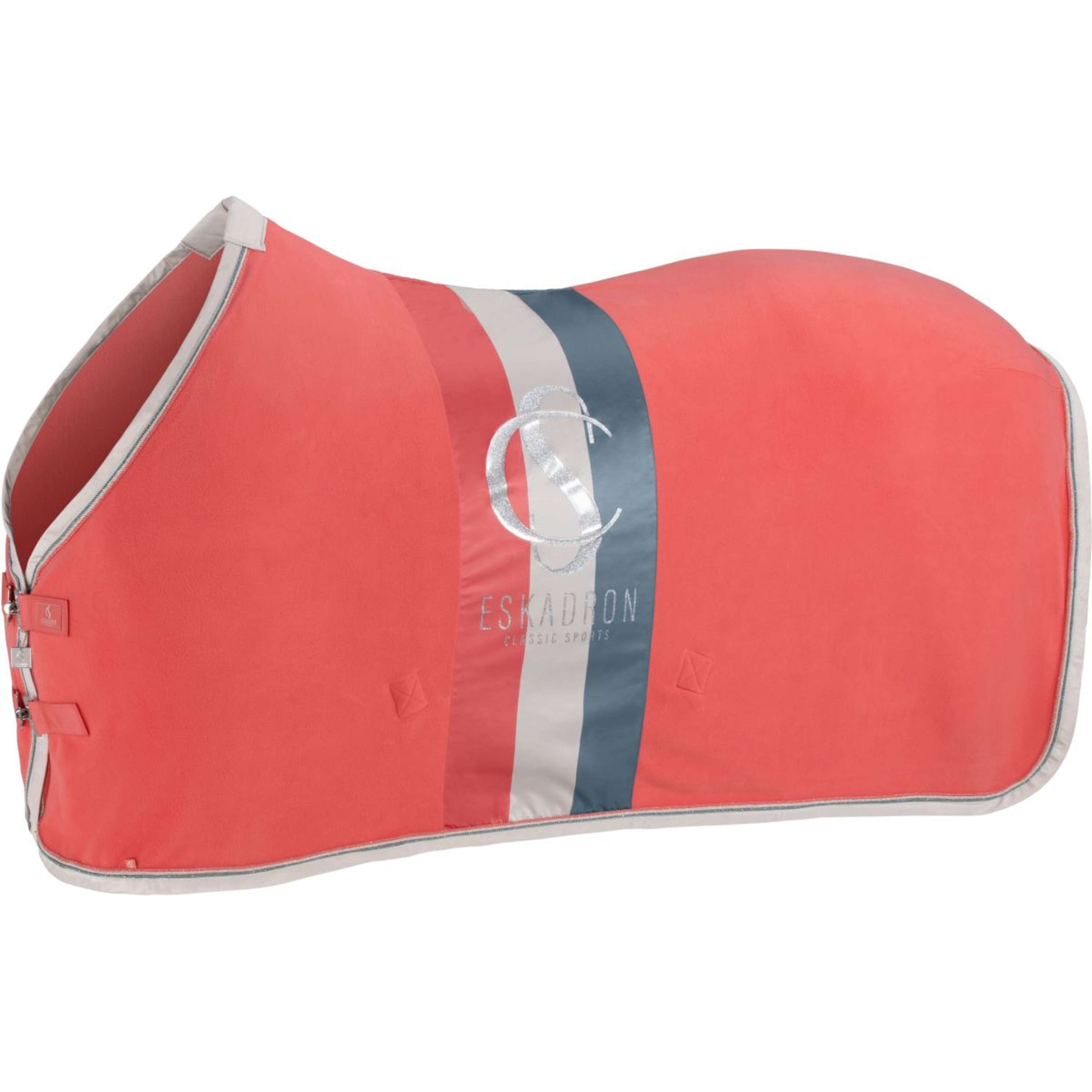 Eskadron Zweetdeken Classic Sports Fleece Stripe Shetty Coral Blossom Eskadron Zweetdeken Classic Sports Fleece Stripe Shetty Coral Blossom