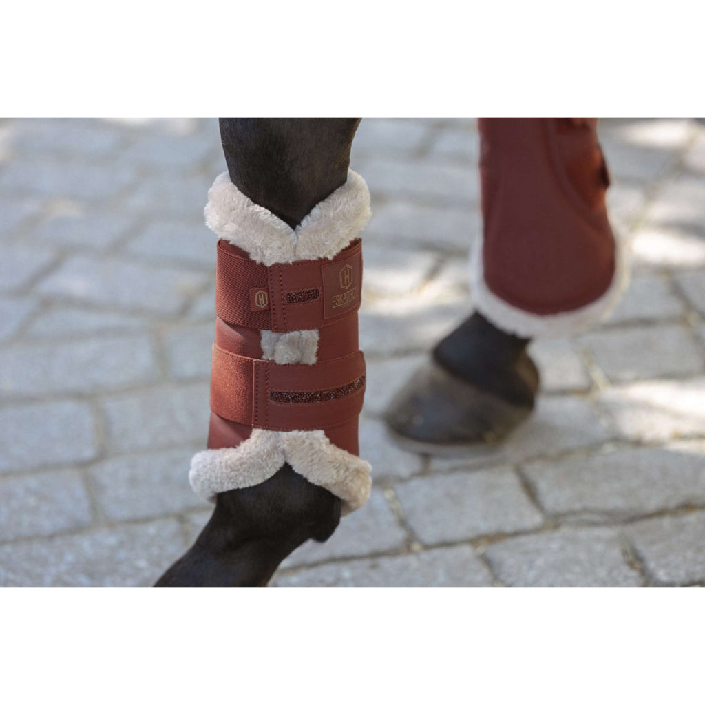 Eskadron Dressage Boots Heritage Faux Leather Faux Fur Jewel Merlot