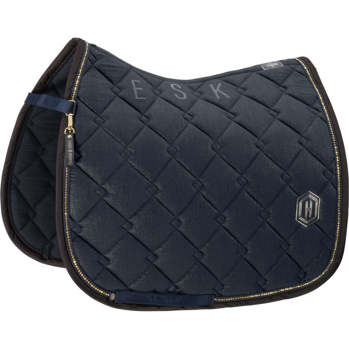 Eskadron Zadeldekje Heritage Cotton Glitter Crystal Dressuur Navy
