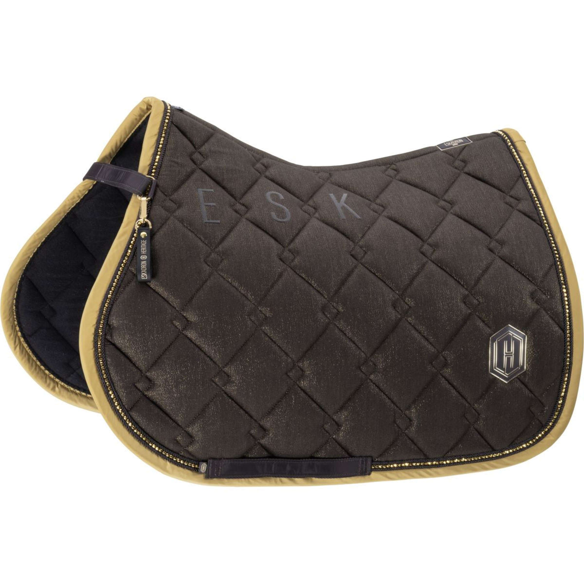 Eskadron Zadeldekje Heritage Cotton Glitter Crystal Veelzijdigheid Black Truffle