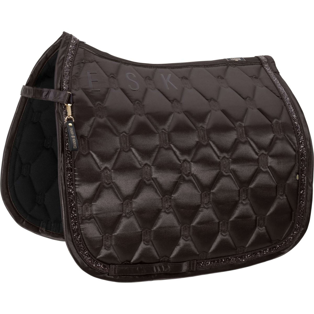 Eskadron Zadeldekje Heritage Satin Jewel Dressuur Black Truffle