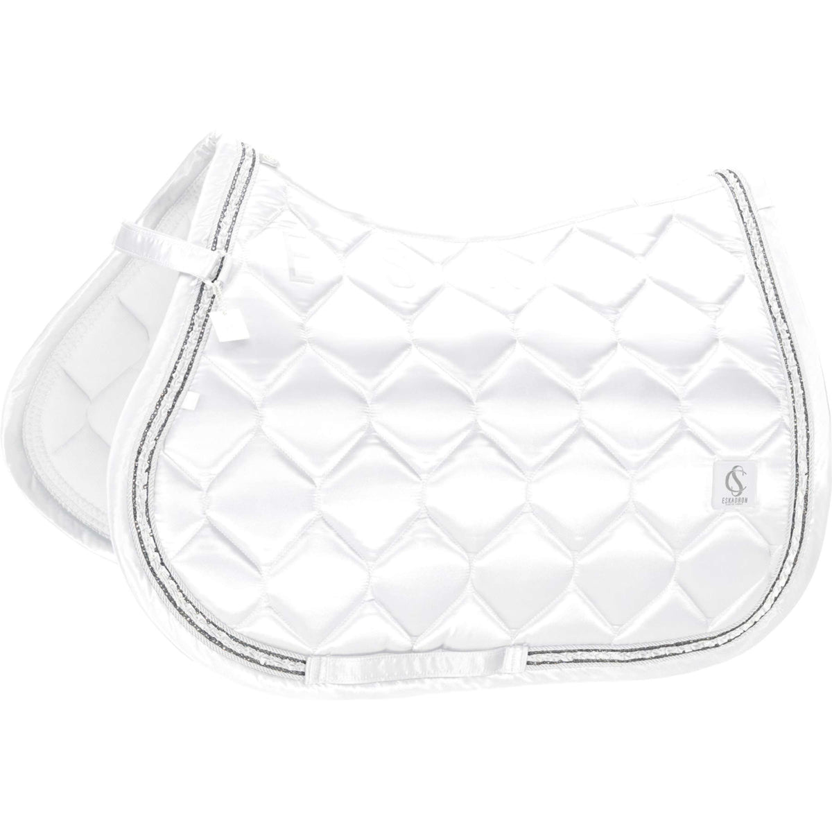 Eskadron Zadeldekje Classic Sports Satin Frills Veelzijdigheid Wit