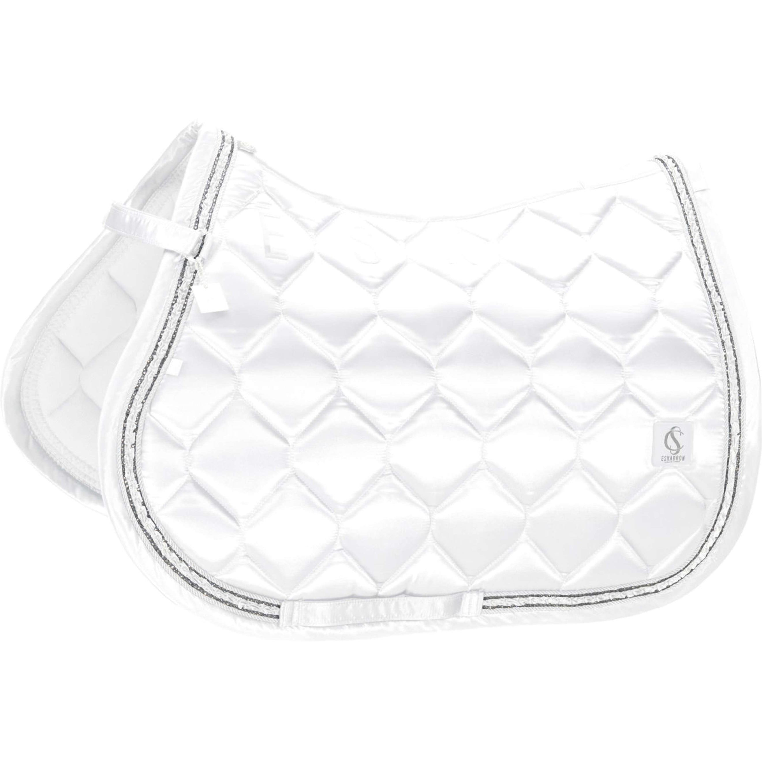 Eskadron Zadeldekje Classic Sports Satin Frills Veelzijdigheid Wit