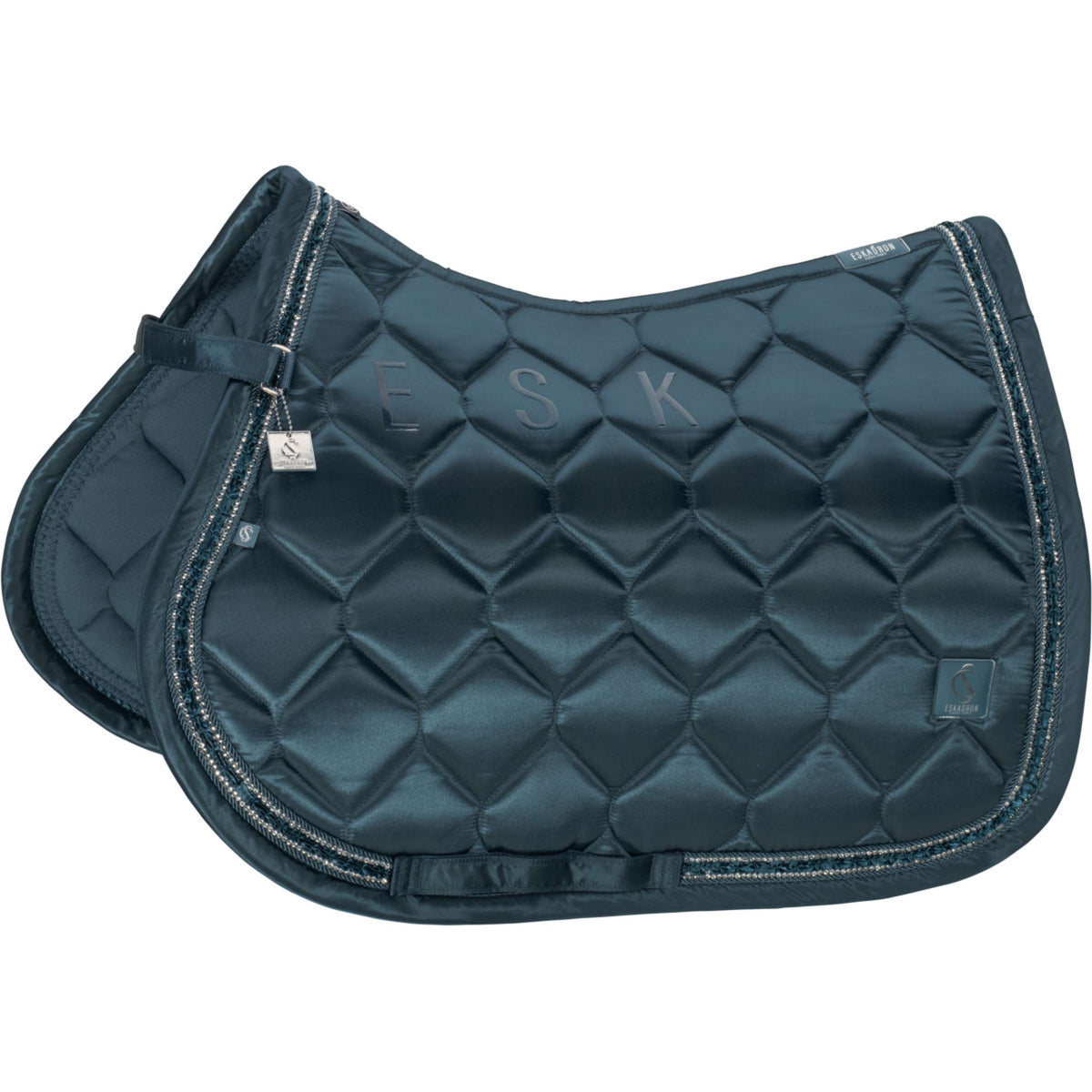 Eskadron Zadeldekje Classic Sports Satin Frills Veelzijdigheid Ocean