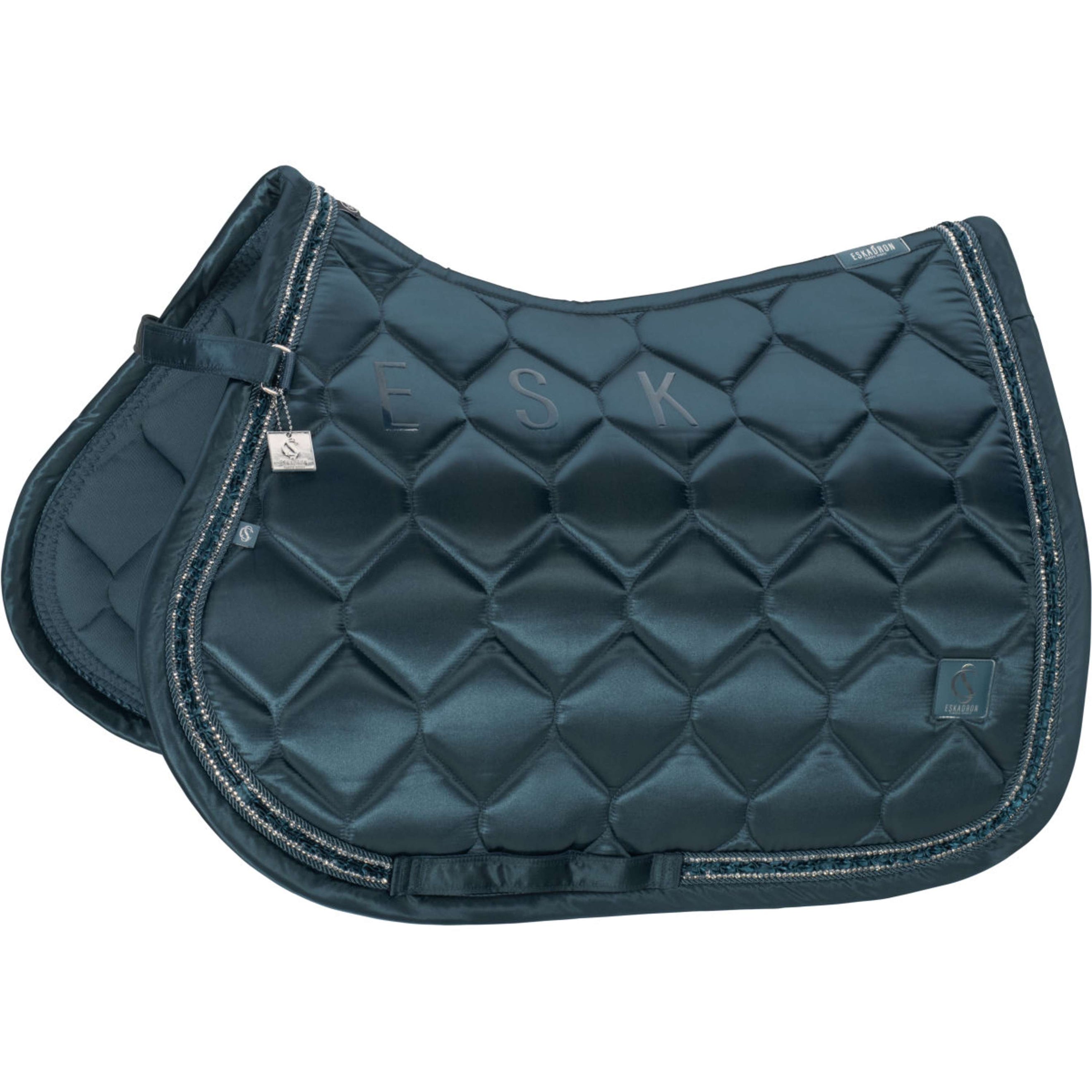 Eskadron Zadeldekje Classic Sports Satin Frills Veelzijdigheid Ocean
