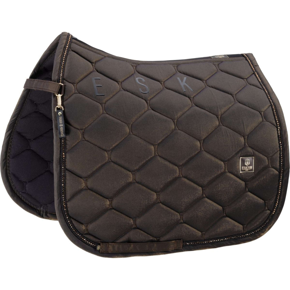 Eskadron Zadeldekje Heritage Glam Crystal Dressuur Black Truffle