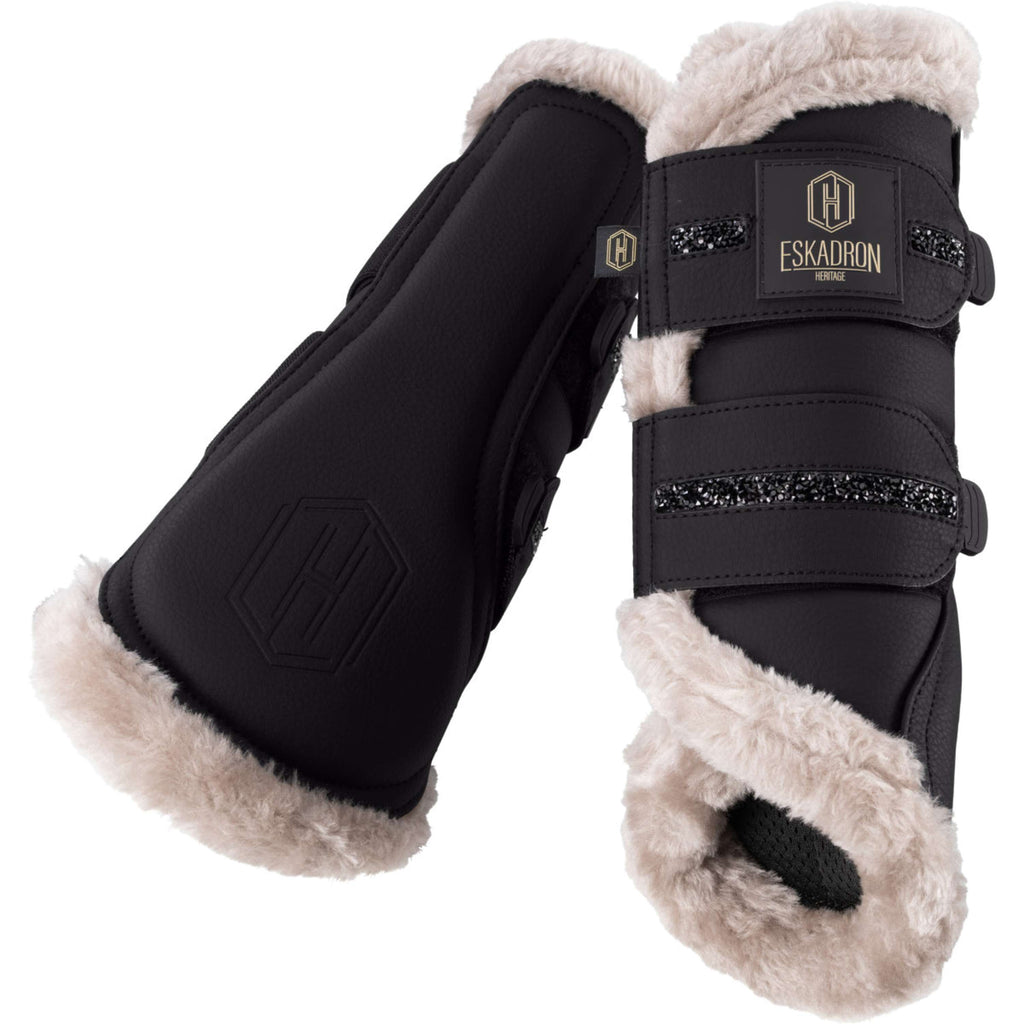 Eskadron Dressage Boots Heritage Faux Leather Faux Fur Jewel Zwart