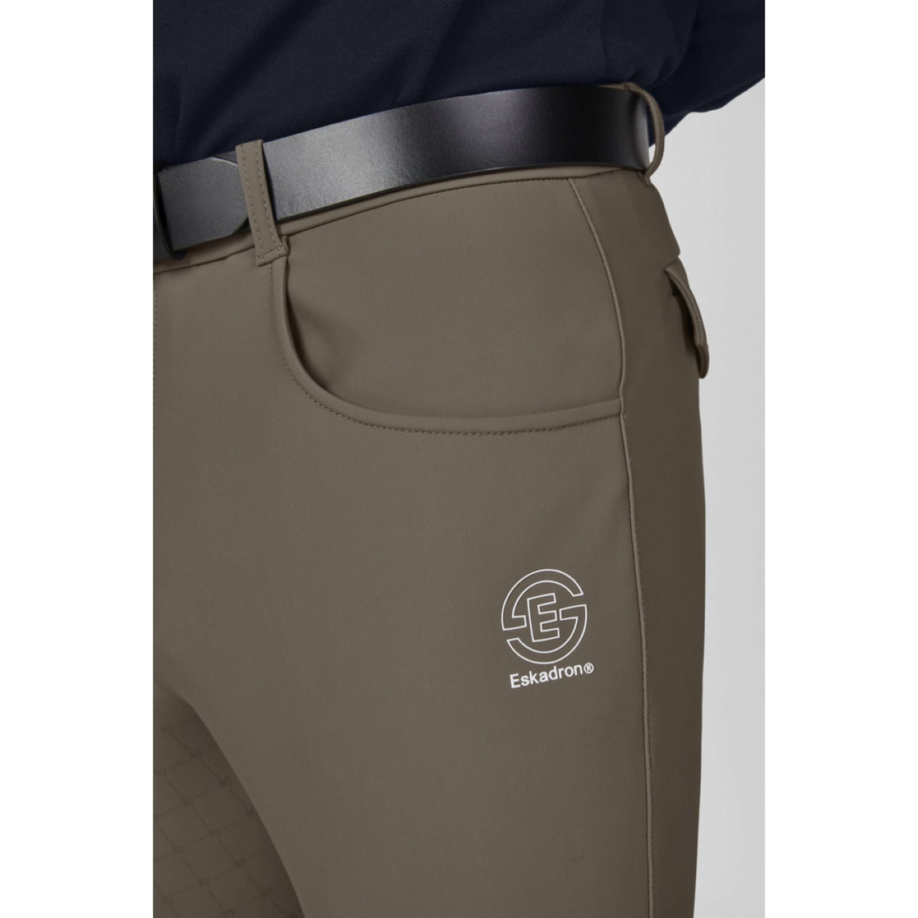 Eskadron Rijbroek Dynamics Full Grip Heren Powdertaupe