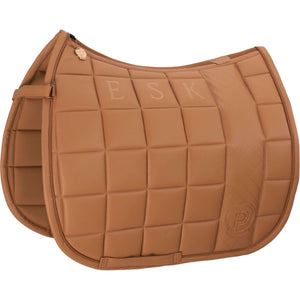 Eskadron Platinum Zadeldekje Dressuur Big Square Faux Leather Cognac