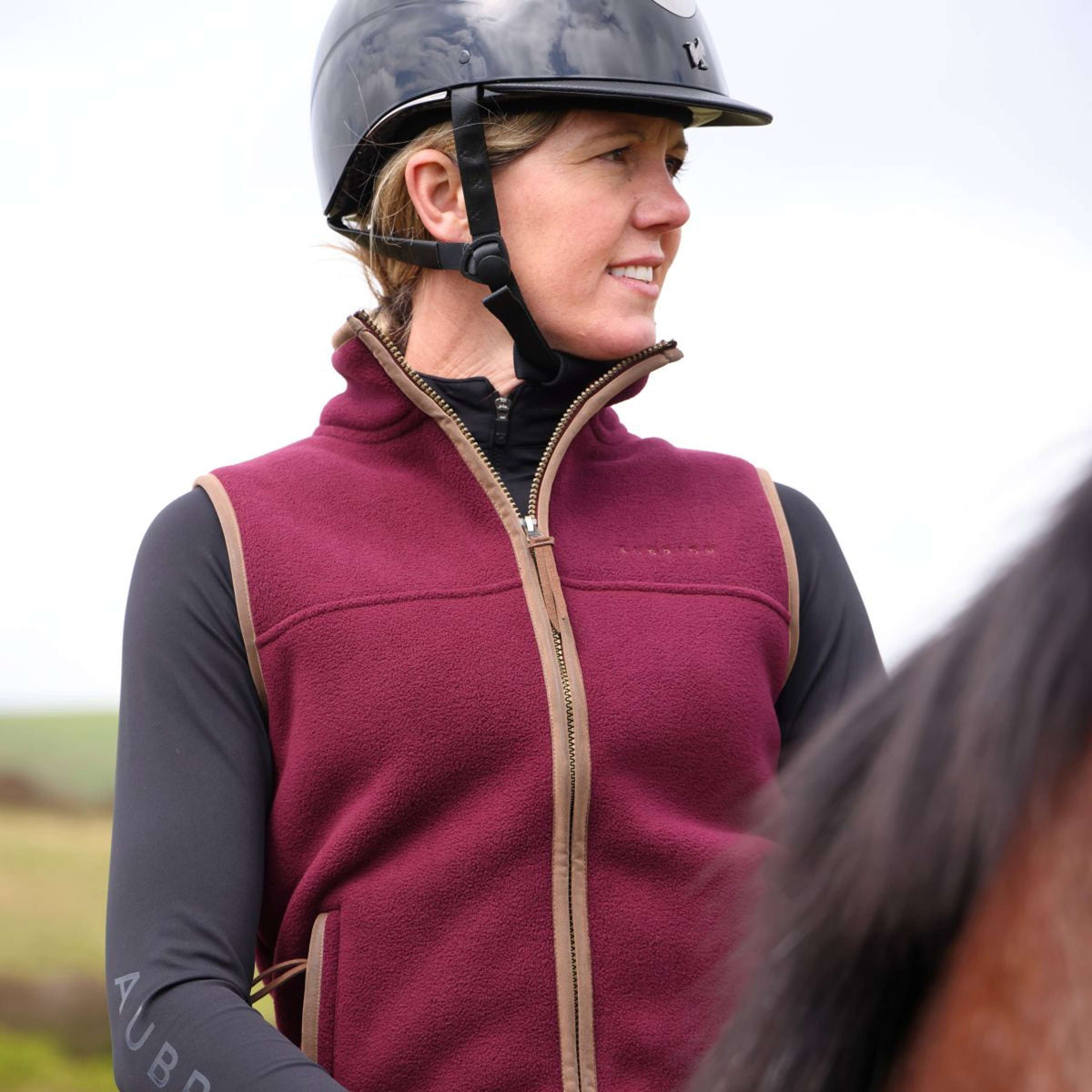 Aubrion by Shires Bodywarmer Original Fleece Maroon
