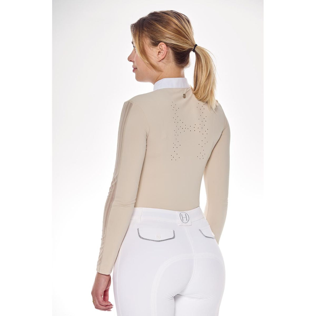 Harcour Wedstrijdshirt Pannie Lange Mouwen Ivory