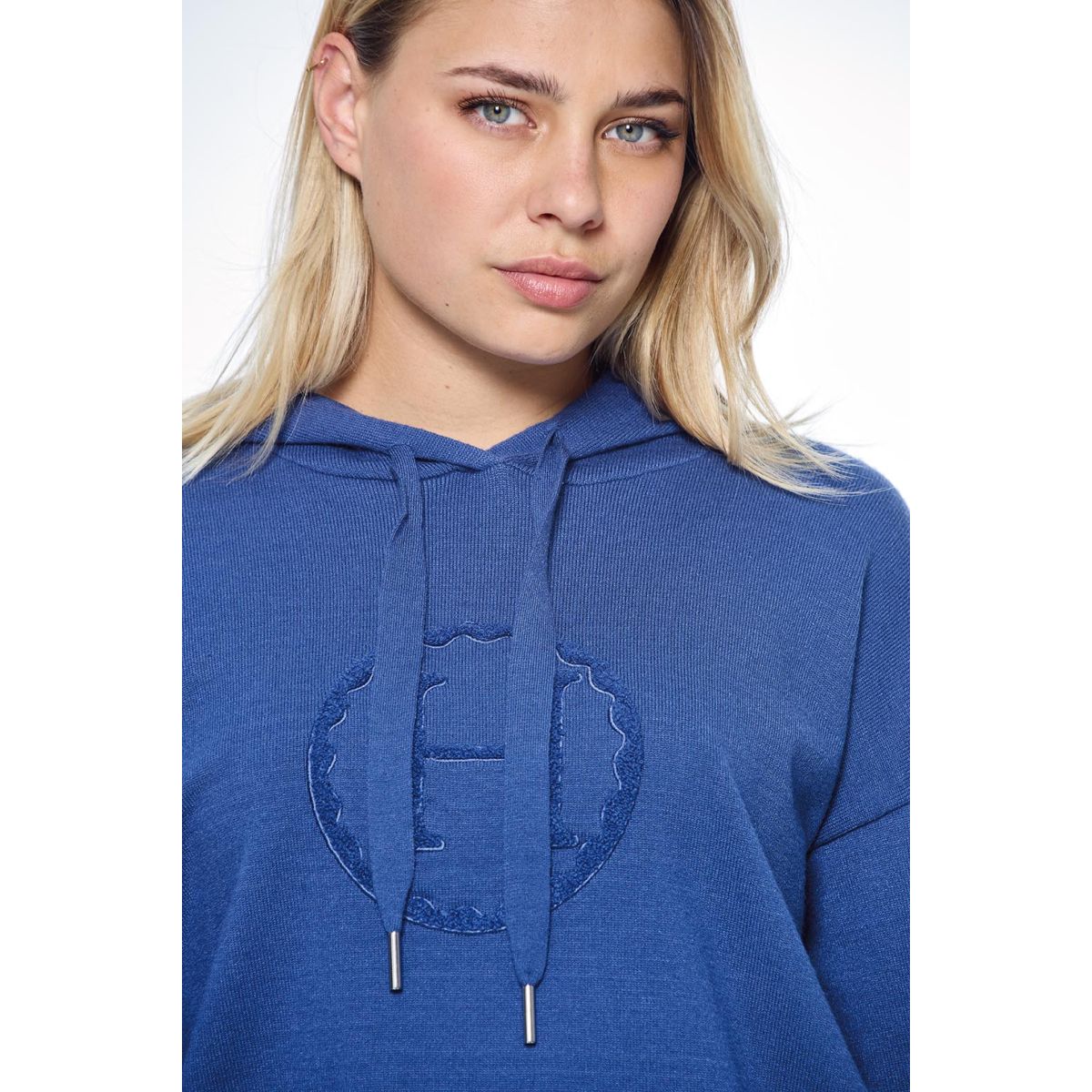 Harcour Hoodie Santa Dames Steel Blue