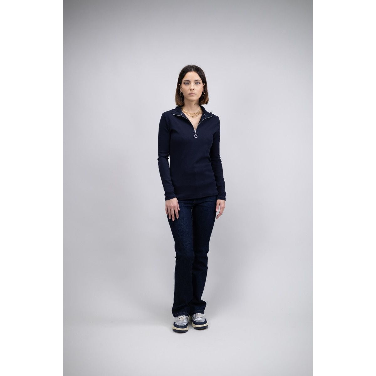 Harcour Poloshirt LS Pipal Dames Navy