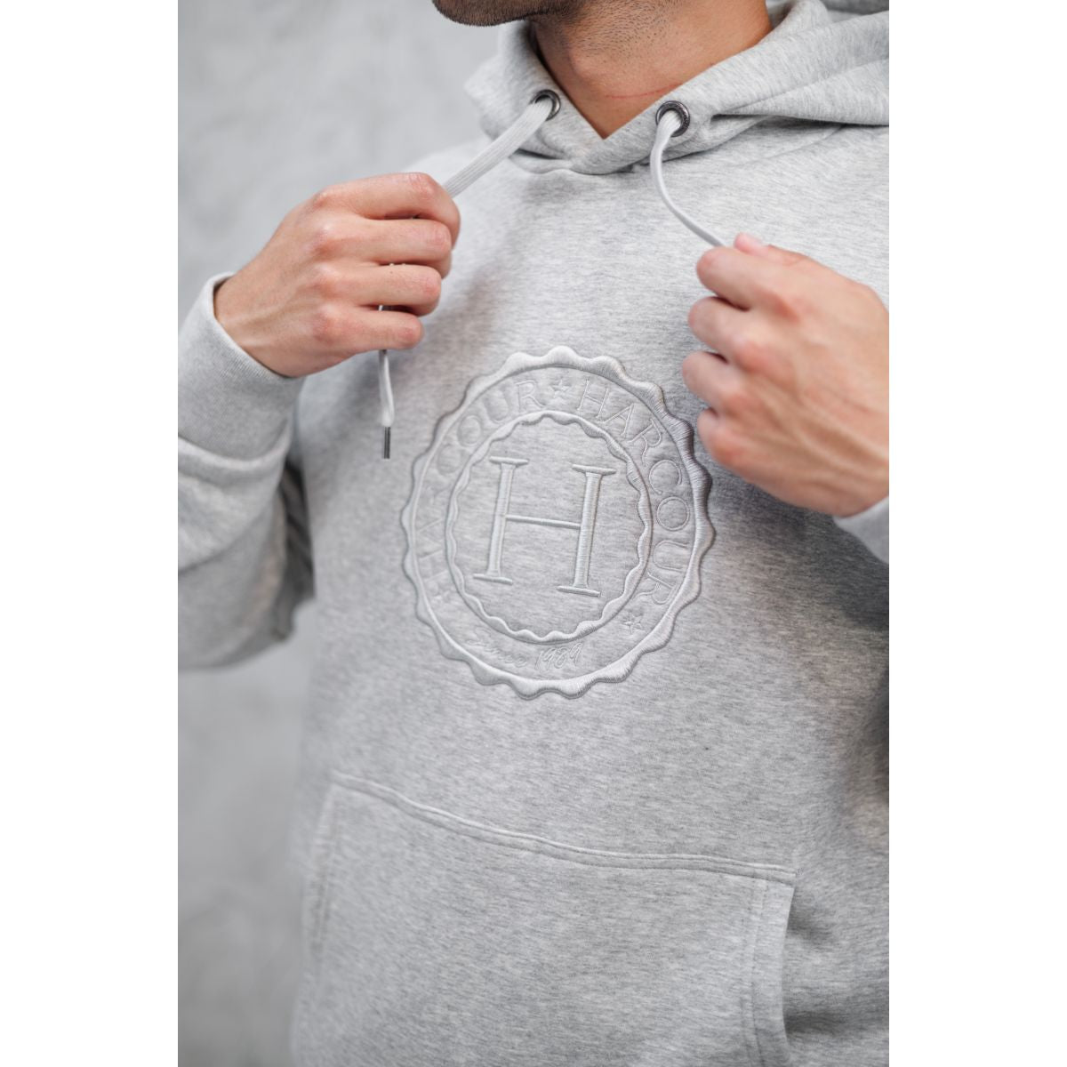 Harcour Hoodie Samy Unisex Grijs Gemêleerd