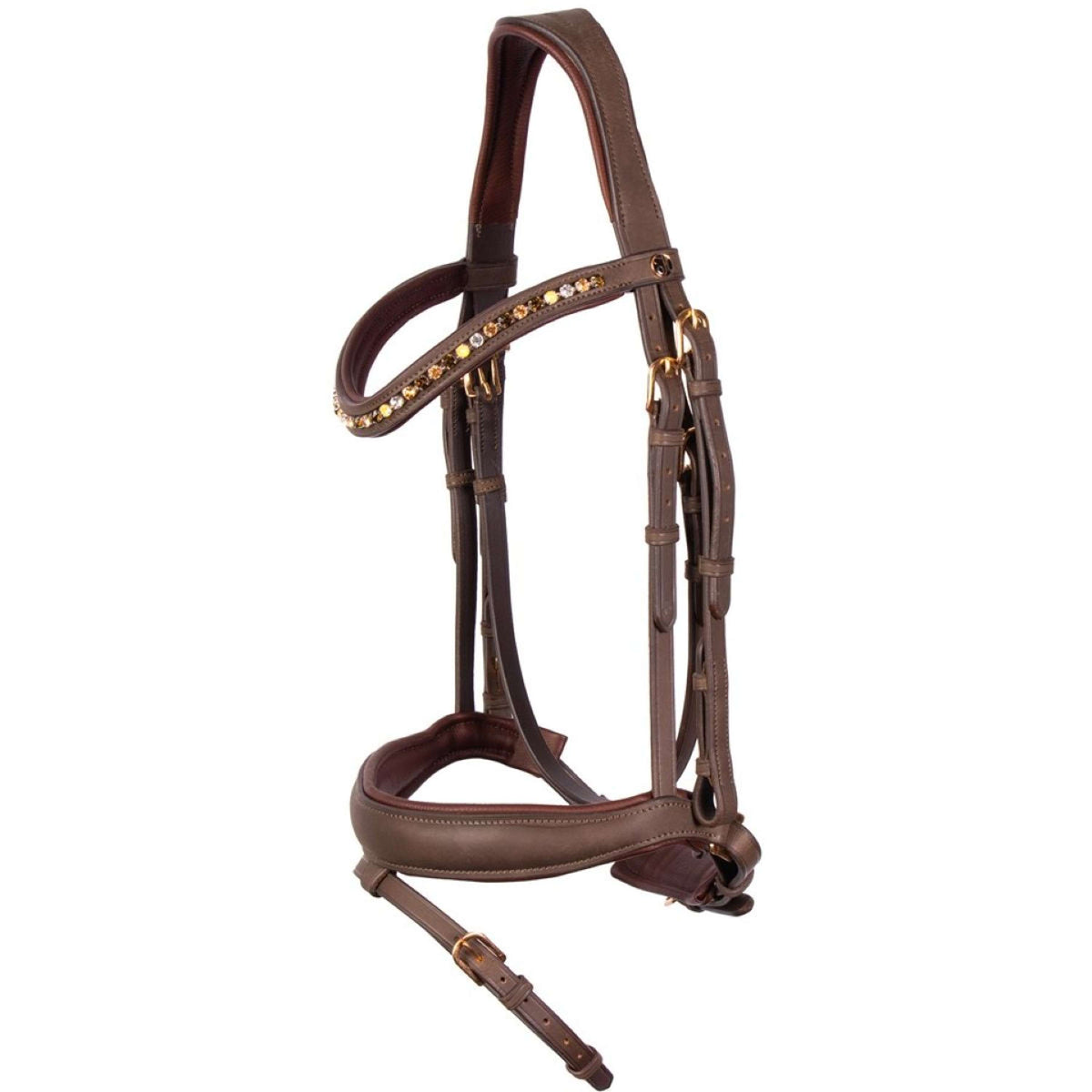 Harry's Horse Hoofdstel Bombastic Crystals Bruin