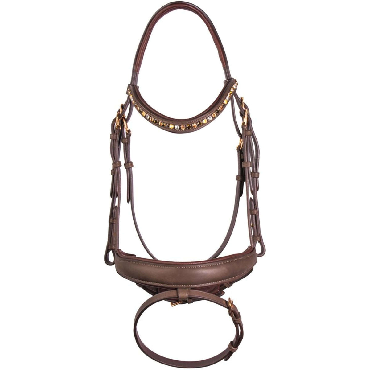 Harry's Horse Hoofdstel Bombastic Crystals Bruin