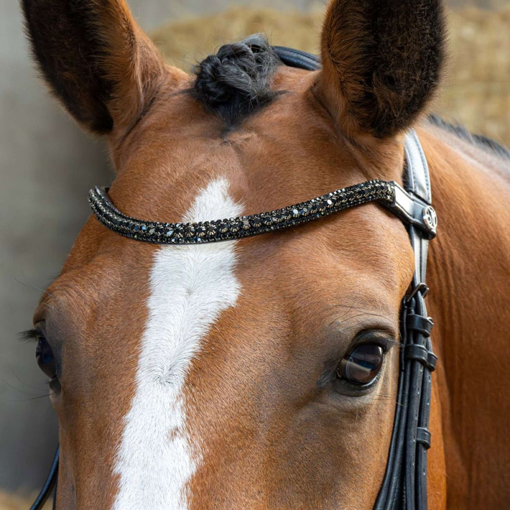 Harry's Horse Hoofdstel Anatomic Black Crystal Zwart