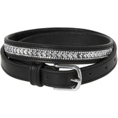 Harry's Horse Riem Sparkling Arrow Leder Zwart/Zilver