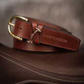 Harry's Horse Riem Bit Leer Bruin/Goud