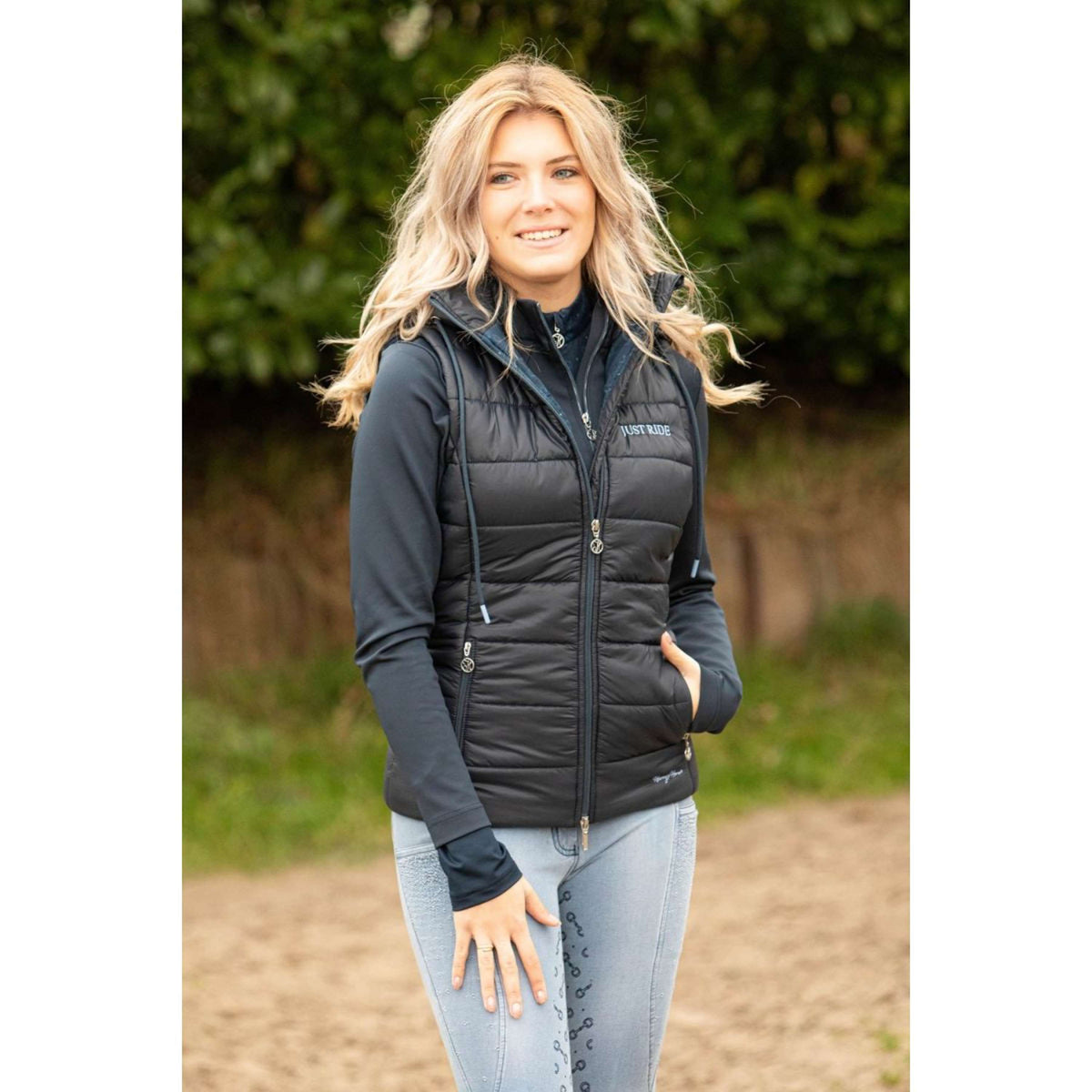 Harry's Horse Bodywarmer Just Ride Retro Navy